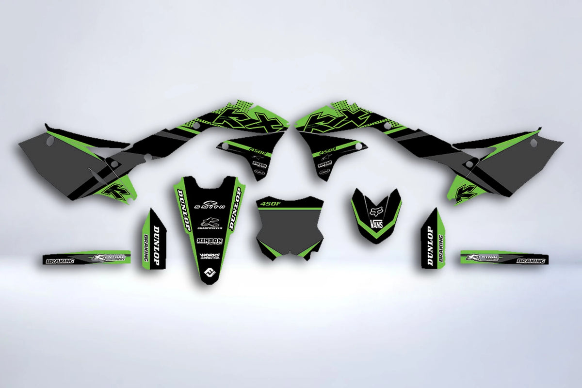 Kit Deco KAWASAKI KXF 450 2016-2018 GREEN FACTORY