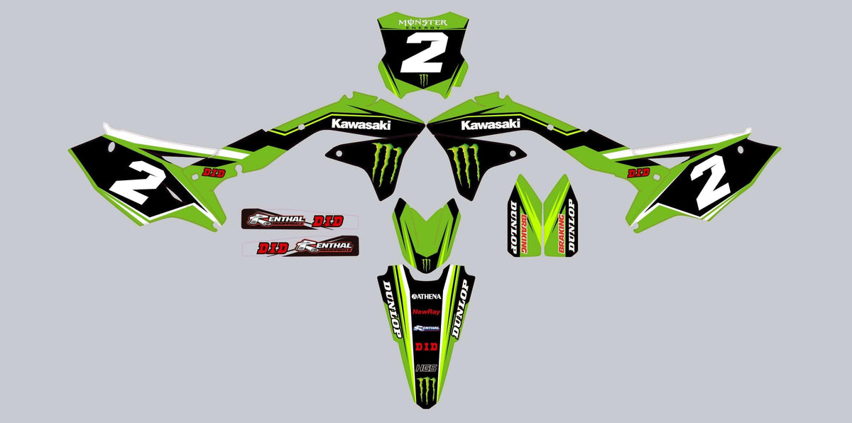 Kit déco KAWASAKI KXF 450 2016-2018 MONSTER