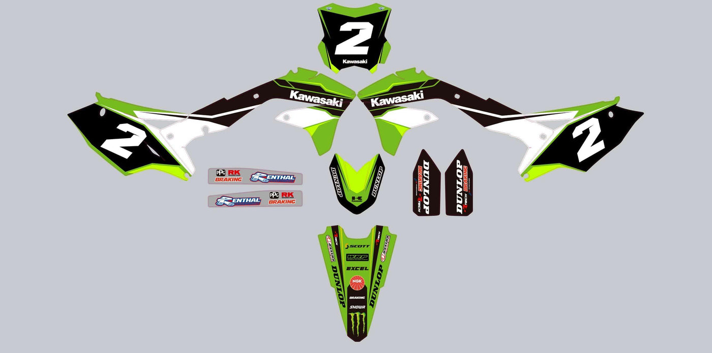 Kit déco KAWASAKI KXF 450 2016-2018 ORIGINE #2