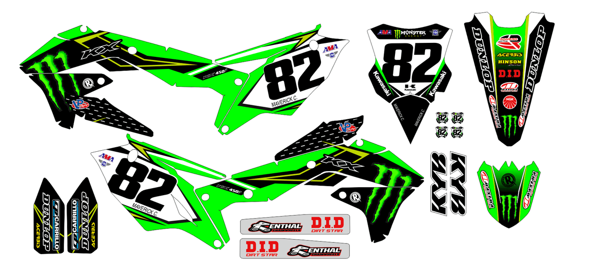 KAWASAKI KXF 450 2016 graphics kit