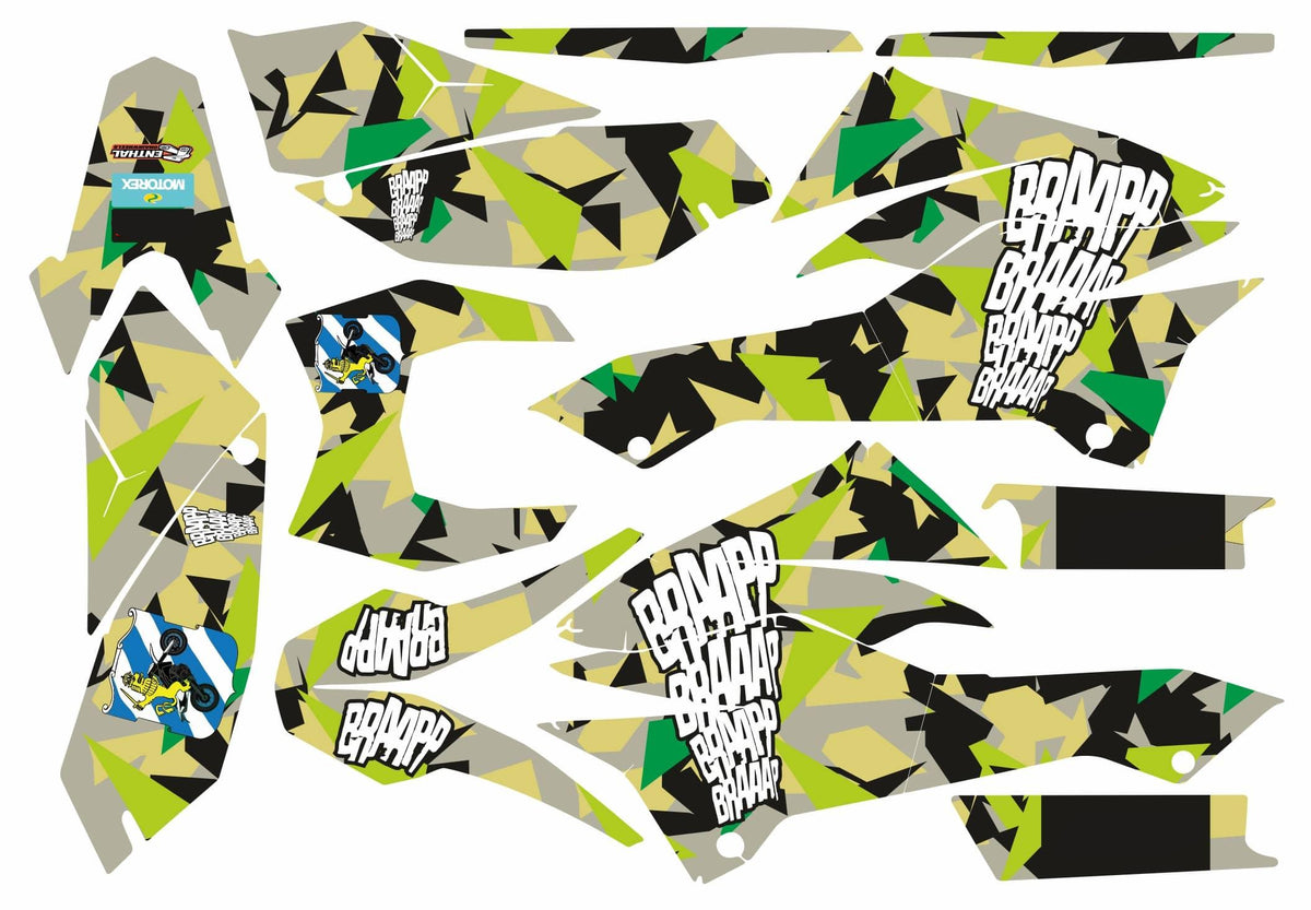 kit gráfico KTM 690 SMCR 2012-2018 - CAMUFLAGEM