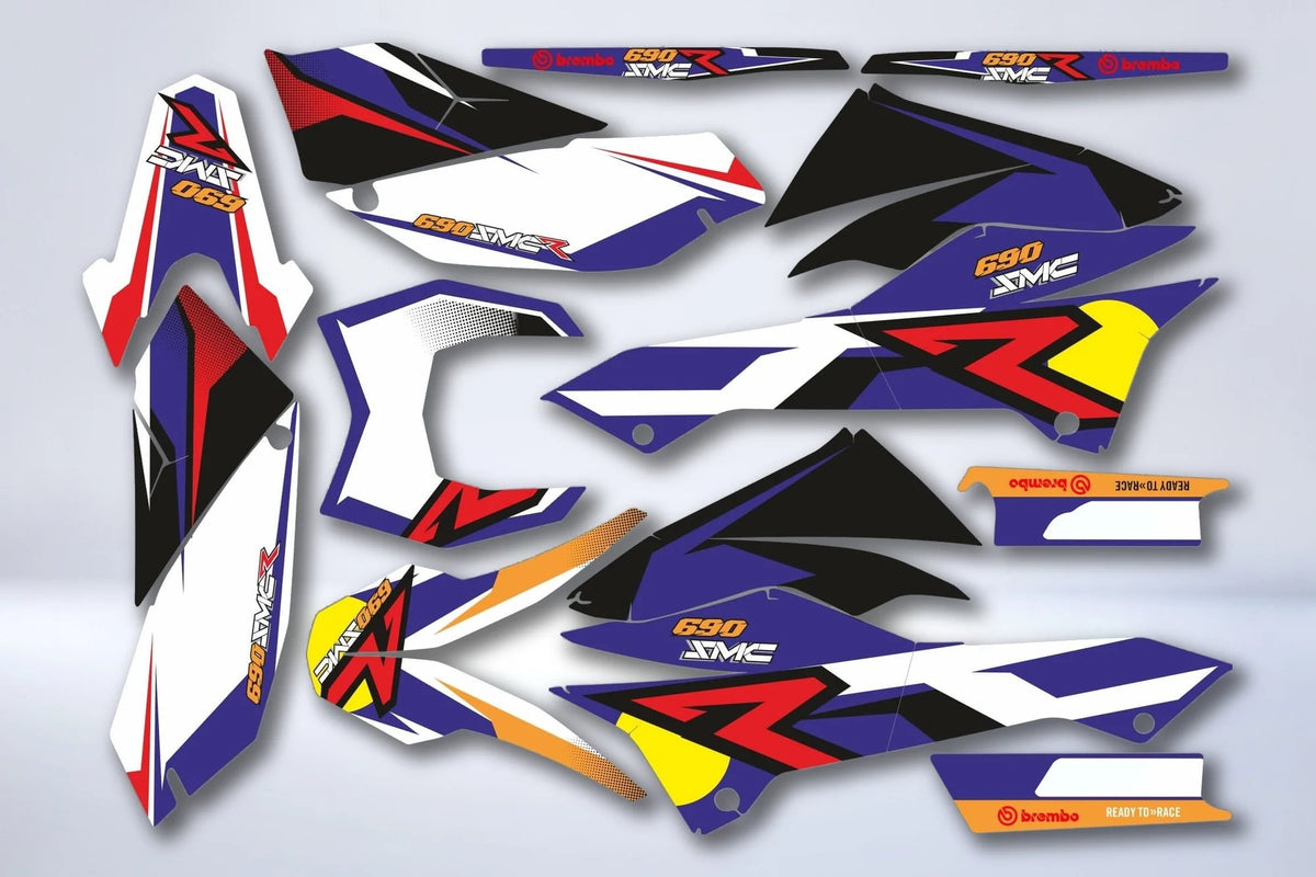 Graphics kit KTM 690 SMCR 2012-2018 - RB