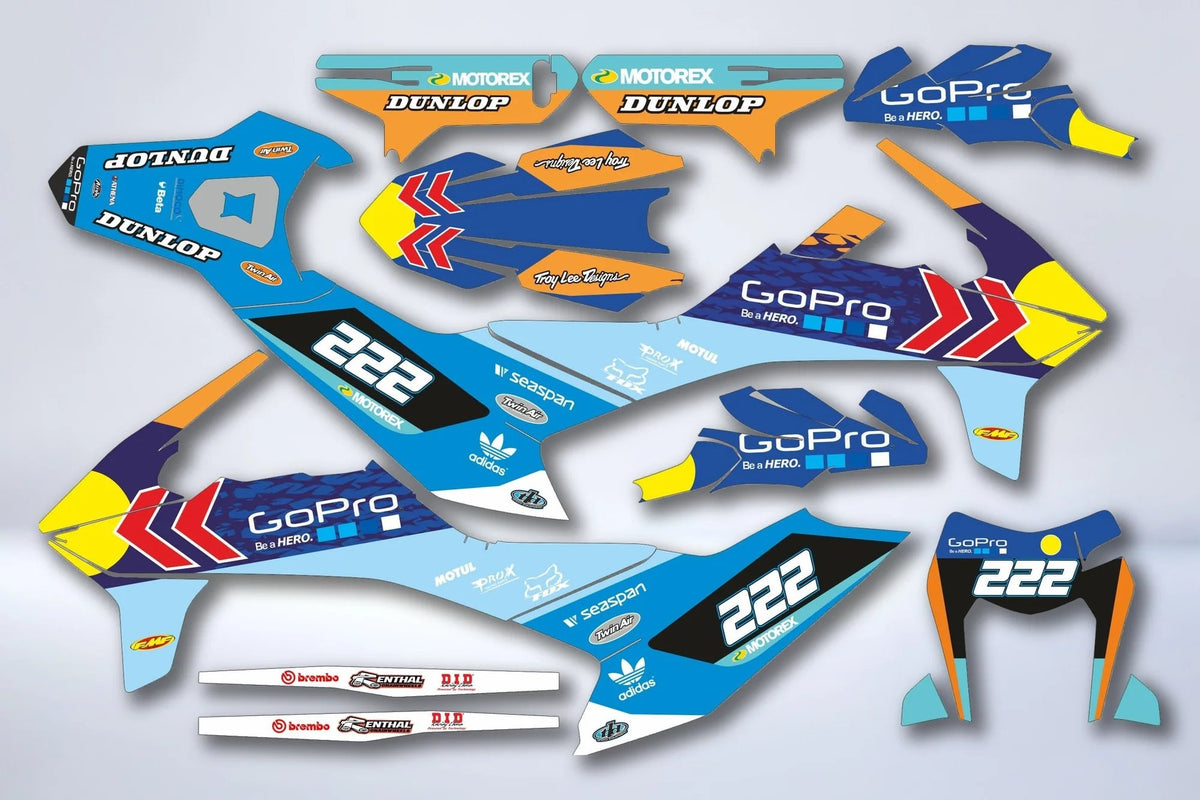 Kit autocolantes KTM 690 SMCR 2019-2024 - LINHA VERMELHA