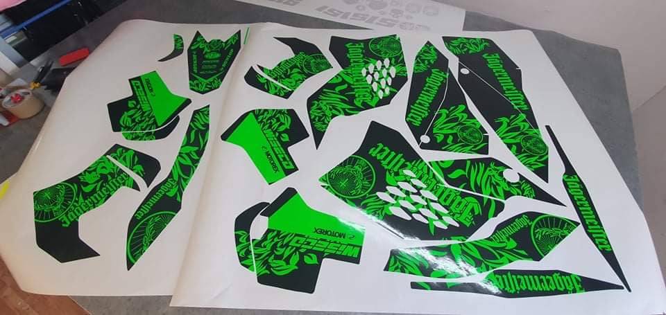 kit gráfico KTM EXC EXC-F SX SX-F 2007-2011 FLUO verde ya incluido
