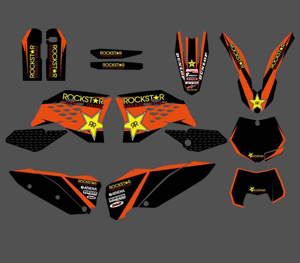 graphics kit KTM EXC EXC-F SX SX-F 2007-2011 ROCKSTAR 3