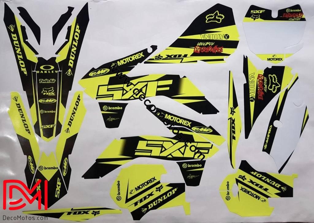 KTM EXC EXC-F SX SX-F 2013-2016 Deco Kit - 6DAYS (Fluo option included)