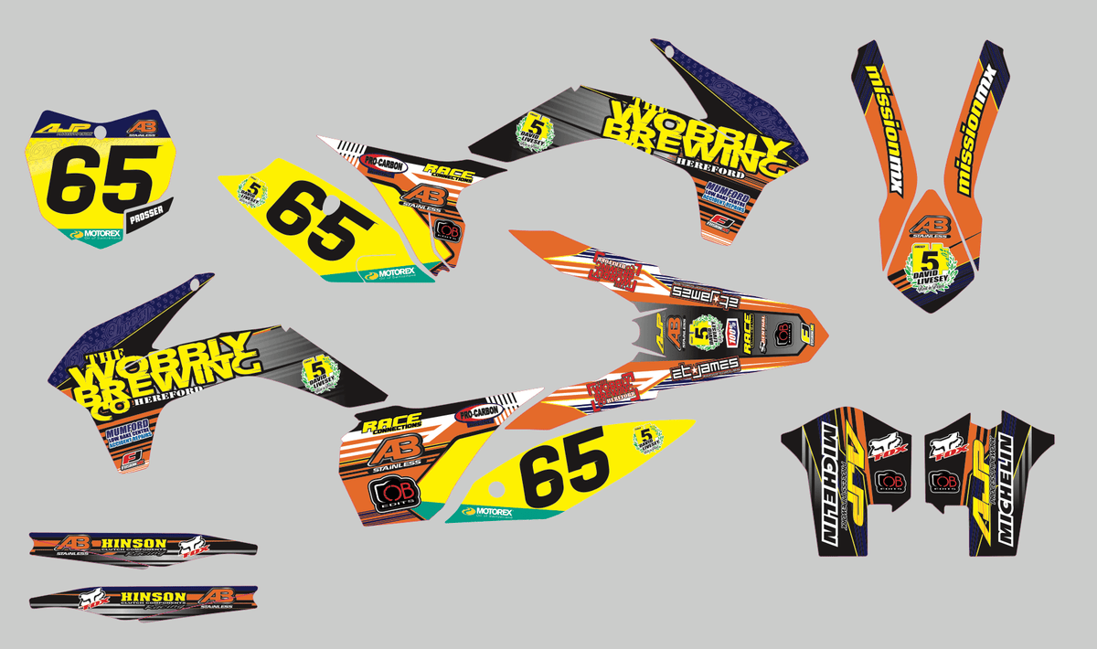 Kit déco KTM EXC EXC-F SX SX-F 2013-2016 - WOBBLY