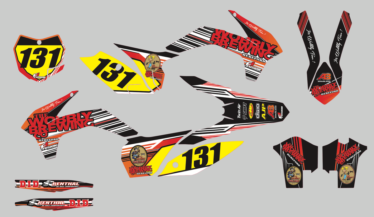Kit déco KTM EXC EXC-F SX SX-F 2013-2016 - WOBBLY