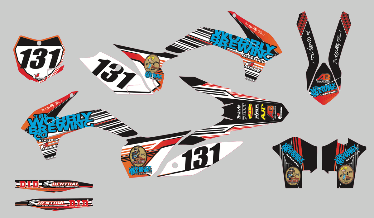 Kit déco KTM EXC EXC-F SX SX-F 2013-2016 - WOBBLY