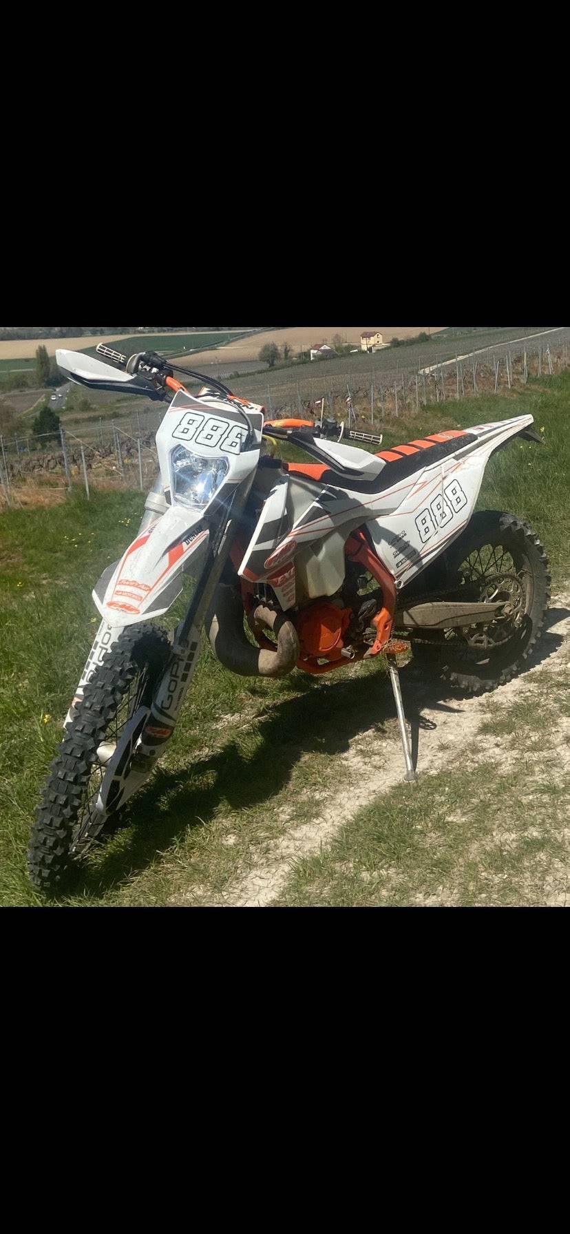 Kit Déco KTM EXC EXC-F SX SX-F 2016-2019 - WHITE ORANGE