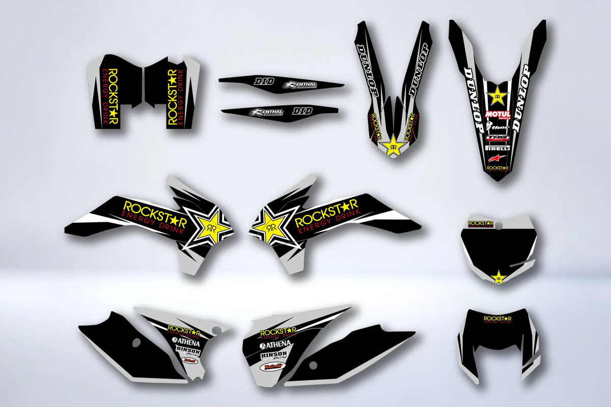 Graphics kit KTM EXC EXC-F SX SX-F 2013-2016 - GREY ROCKSTAR