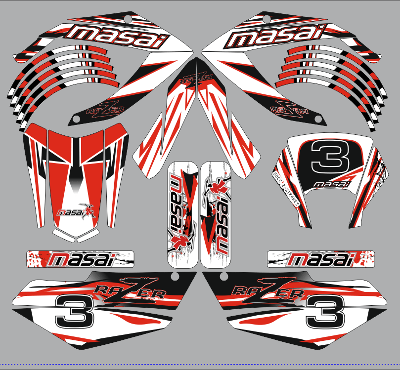 MASAI RAZER 50cc graphics kit - RED REPLICA