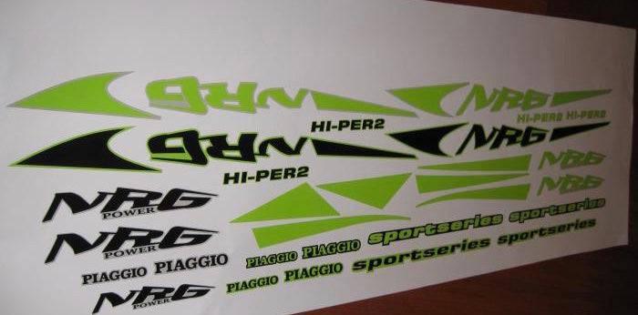 Dekor-Kit Piaggio NRG Grün