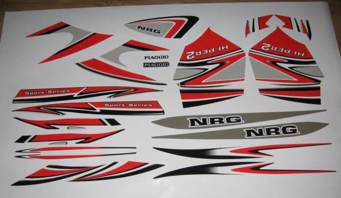 Dekor-Kit Piaggio NRG RED