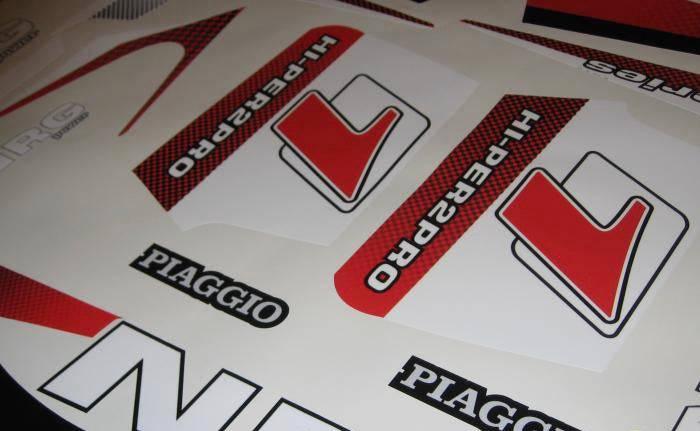 Dekor-Kit Piaggio NRG WHITE RED
