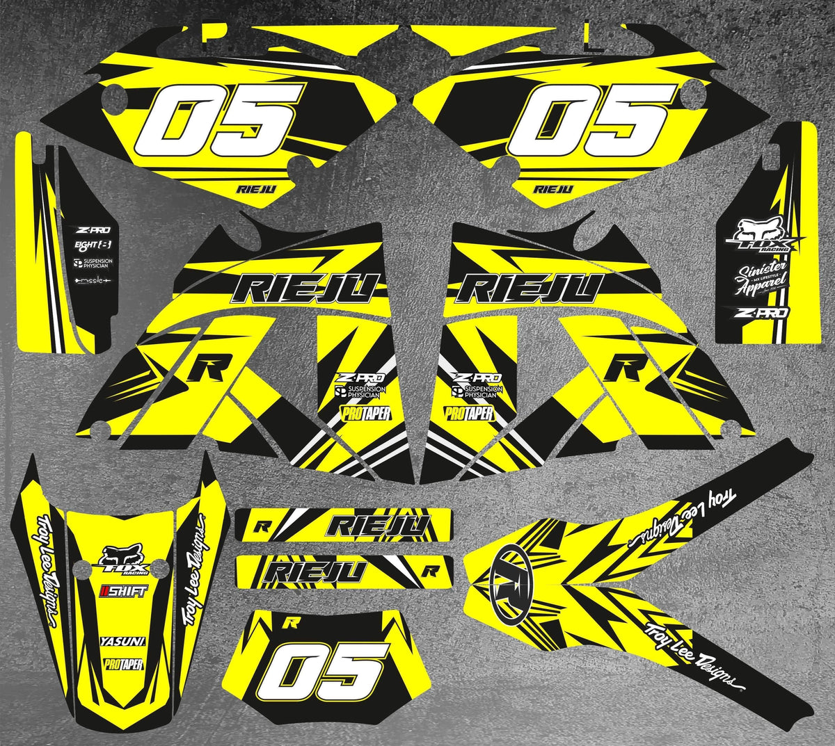 kit gráfico RIEJU SMX / MRX - YELLOW