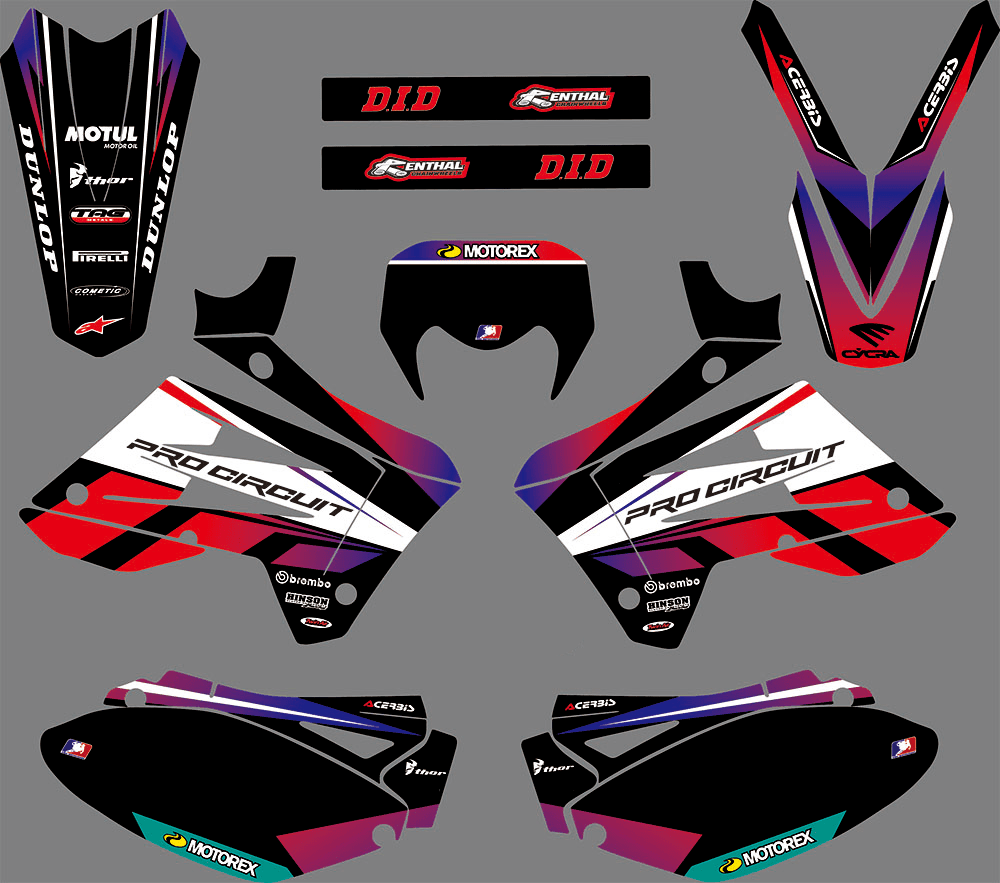 Kit déco Sherco HRD 2006-2012 PRO CIRCUIT (changement de logo possible)