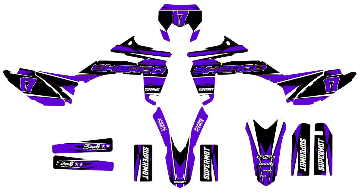 Kit Déco Sherco SE-R / SM-R 50cc 2013-2026 - PURPLE