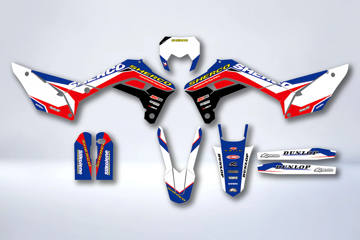 Dekor-Kit Sherco SE SEF 2017-2024 BLAU ROT