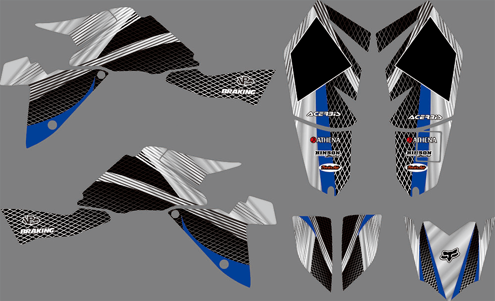 Kit Déco SUZUKI LTZ 400 2009-2015 GREY BLUE (modèle injection)
