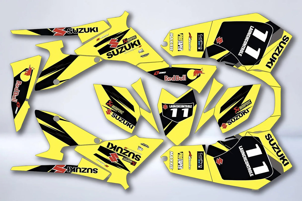 Graphics kit SUZUKI LTZ 400 2009-2015 - ORIGINAL YELLOW BLACK (injection model)