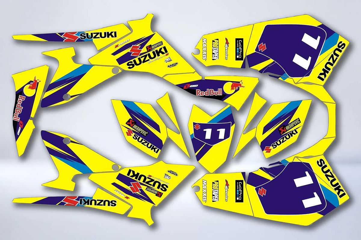 Graphics kit SUZUKI LTZ 400 2009-2015 - ORIGINAL YELLOW BLUE (injection model)