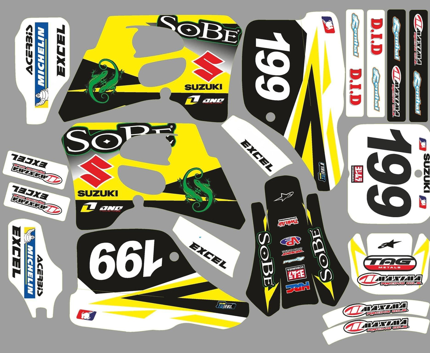 kit gráfico SUZUKI RMX / SMX 1998-2001 - SOBE