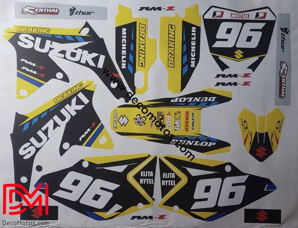 kit grafiche SUZUKI RMZ 450 2008-2017 - GIALLO BLU