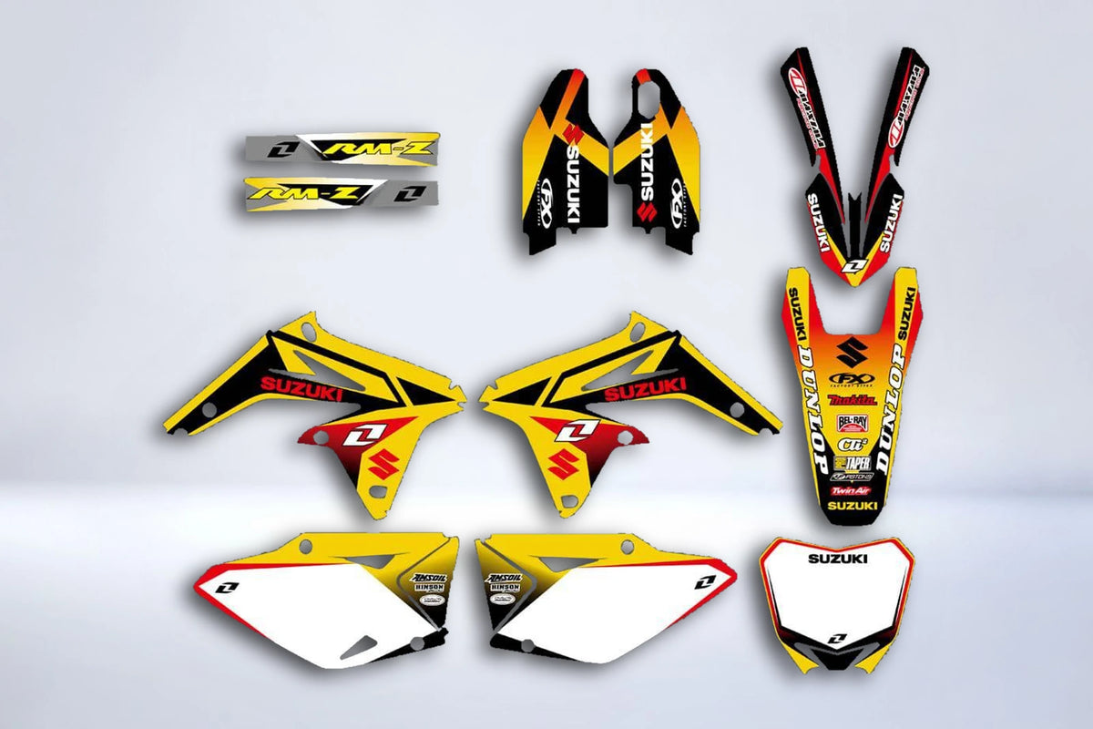 Kit de adhesivos SUZUKI RMZ 450 2008-2017 - RED YELLOW