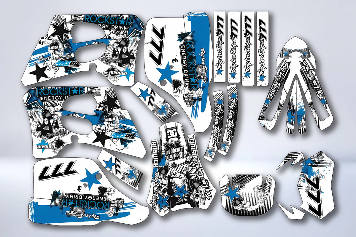SUZUKI RMX / SMX 1998-2001 graphics kit - BLUE ROCKSTAR
