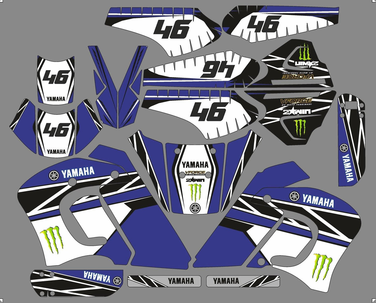 kit gráfico YAMAHA DT 50 ANTES 2002 - AZUL MONSTER