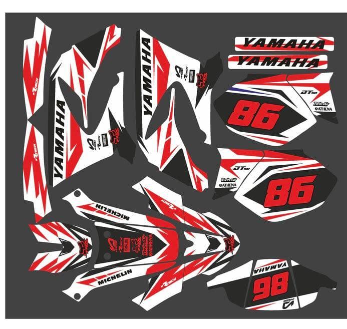 kit gráfico Yamaha DT 50 2003-2020 - ROJO FACTORY