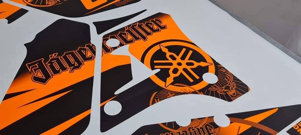 Kit Déco Yamaha DTR 125 1992-2003 JAGERMEISTER ORANGE (FLUO en option)