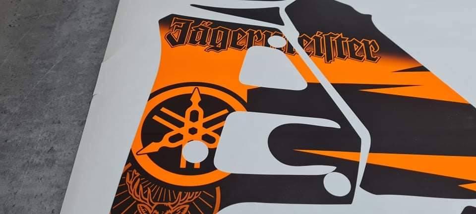 Kit Déco Yamaha DTR 125 1992-2003 JAGERMEISTER ORANGE (FLUO en option)