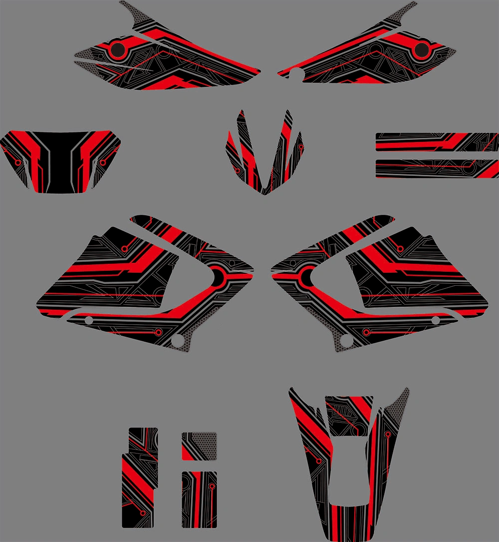 Kit Deco Yamaha DTR DTX 125 2004-2007 RED LINE