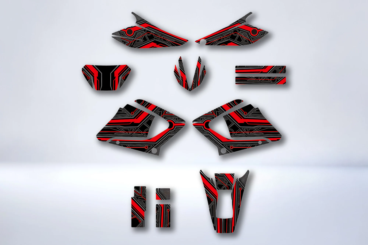 Kit Deco Yamaha DTR DTX 125 2004-2007 RED LINE