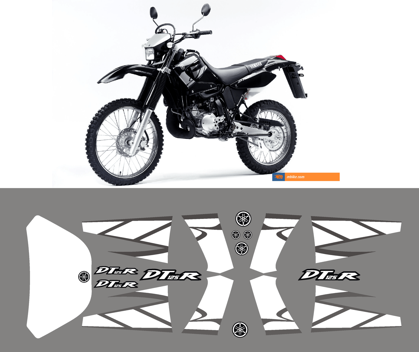 Kit decorativo Yamaha DTR DTX 125 2004-2007 - ARGENTO