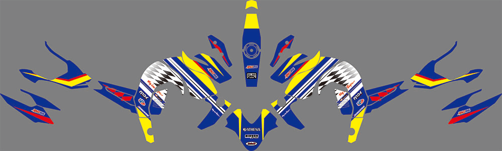 Kit Déco YAMAHA FZ 16 - BLUE YELLOW