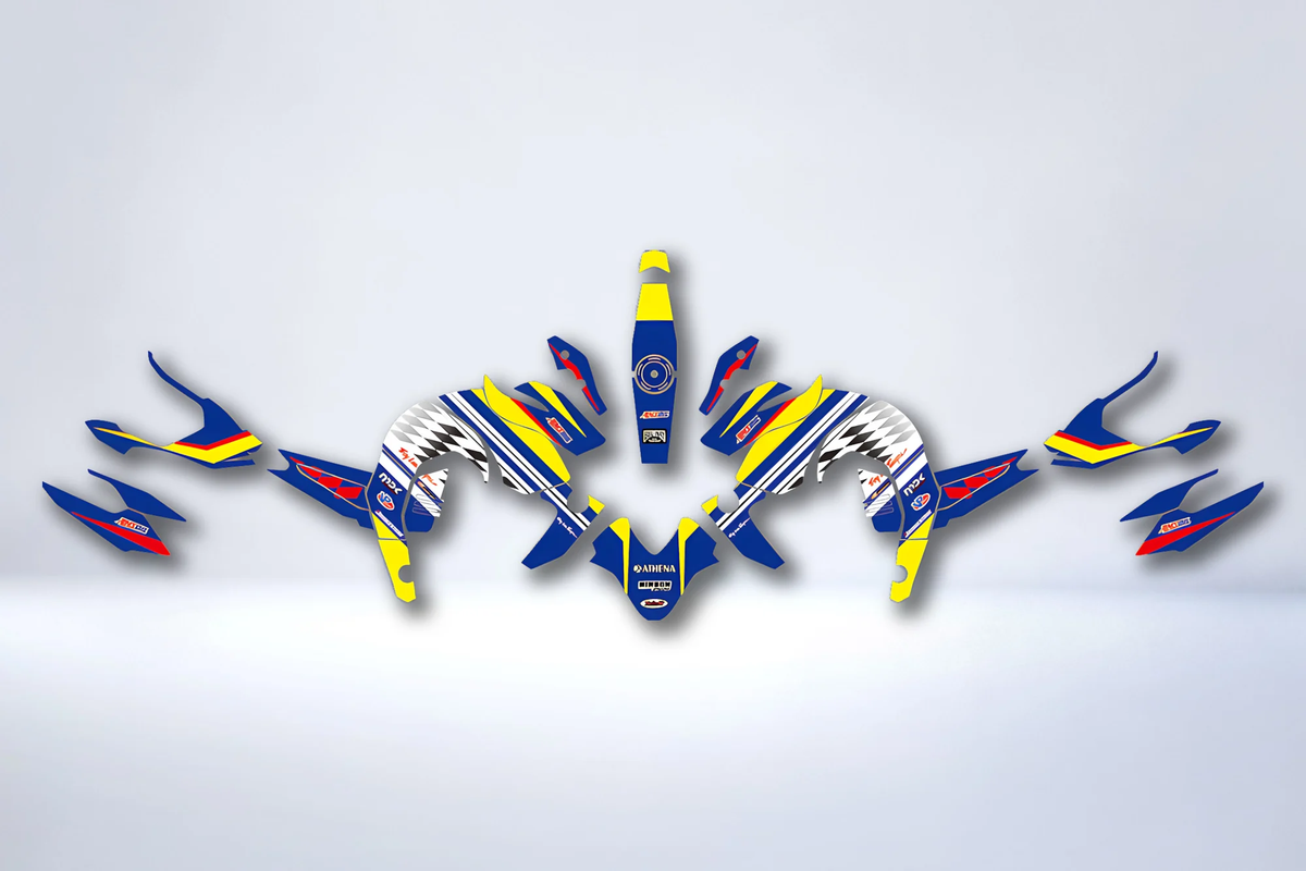 Kit grafiche YAMAHA FZ 16 - BLU GIALLO