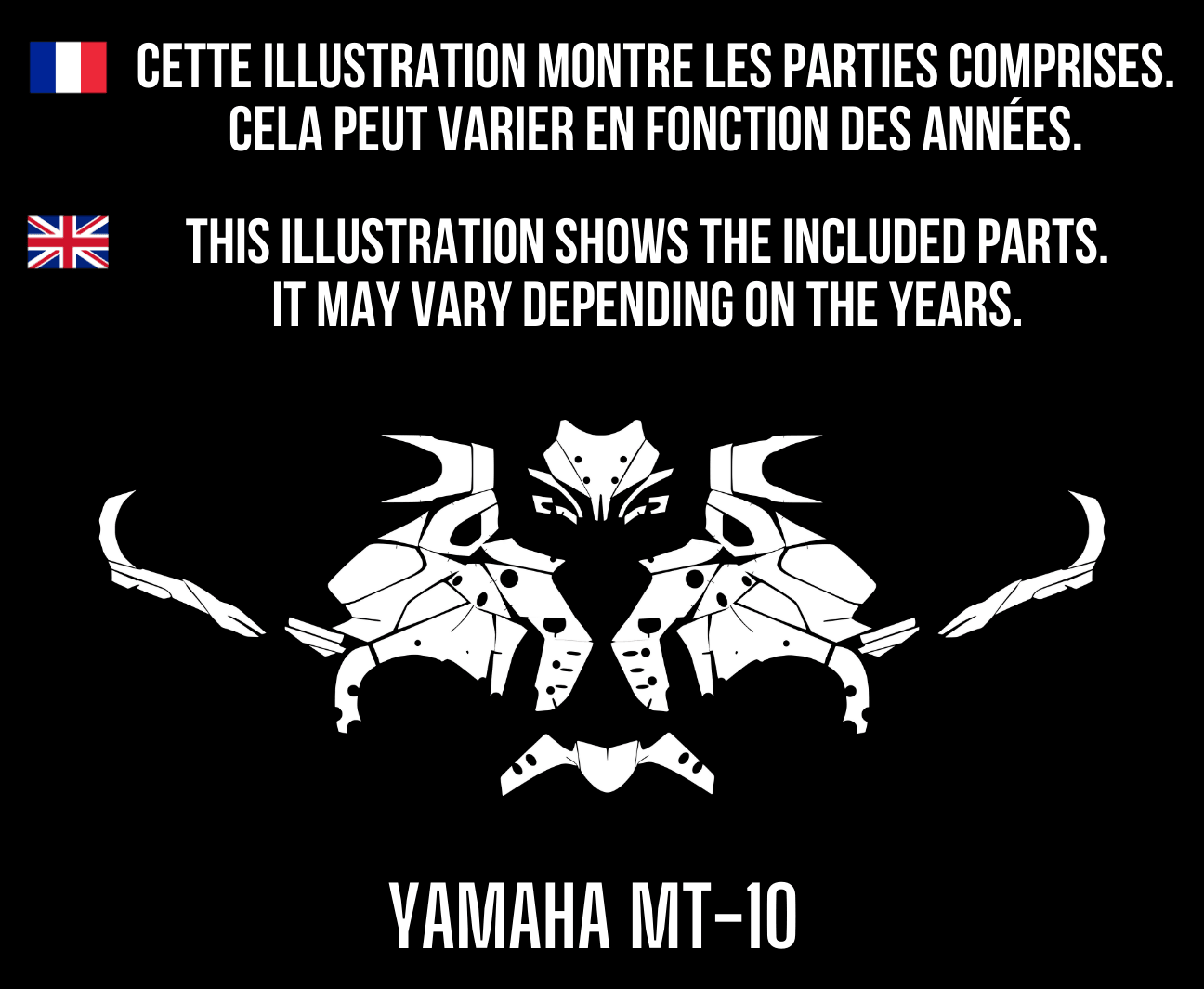 Kit Déco YAMAHA MT-10 100% personnalisé