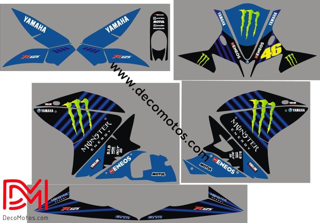 Kit Déco YAMAHA YZF R125 2008-2018 - VALENTINO ROSSI
