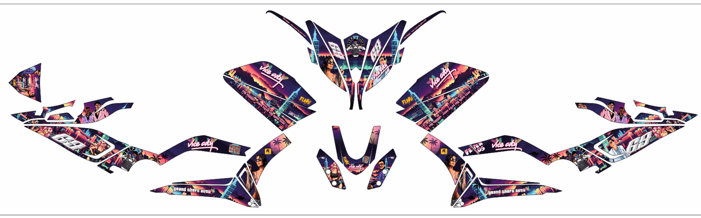 Kit Déco YAMAHA TMAX 500 530 560 2012-2024 - VICE CITY
