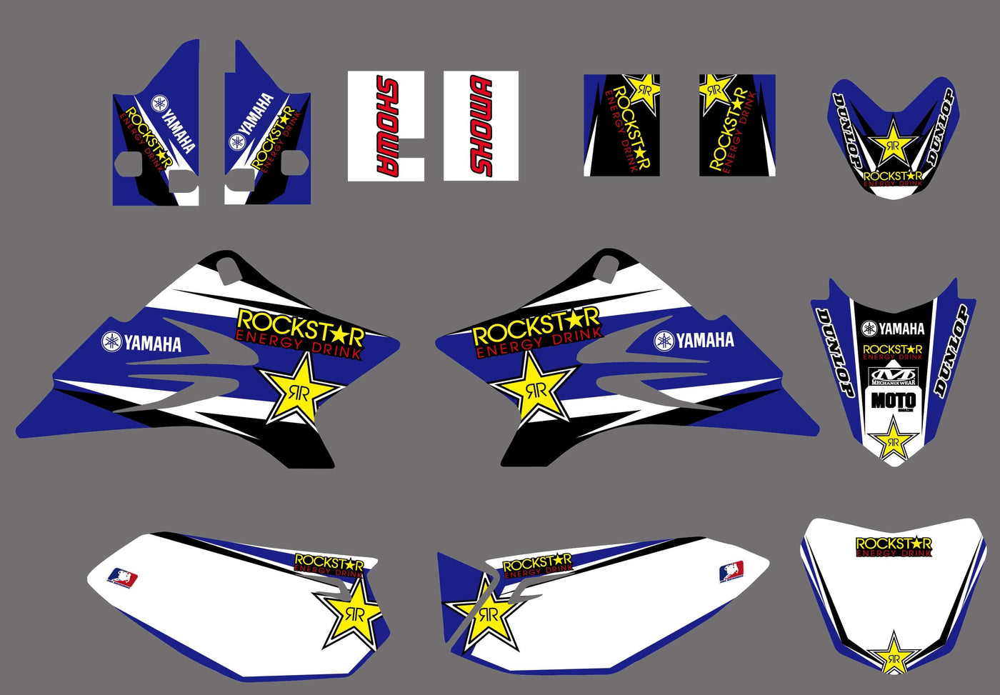 Dekor-Kit YAMAHA TTR 50 BLAUER ROCKSTAR