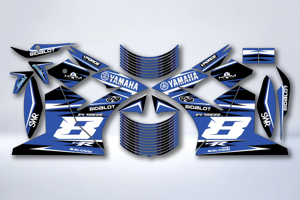 Kit grafiche YAMAHA TZR dopo il 2002 - FULL BLU