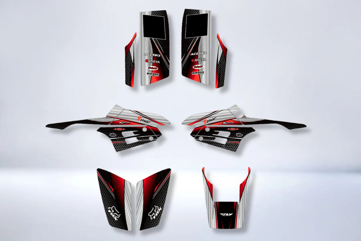 Kit Déco YAMAHA Warrior 350 - GREY RED