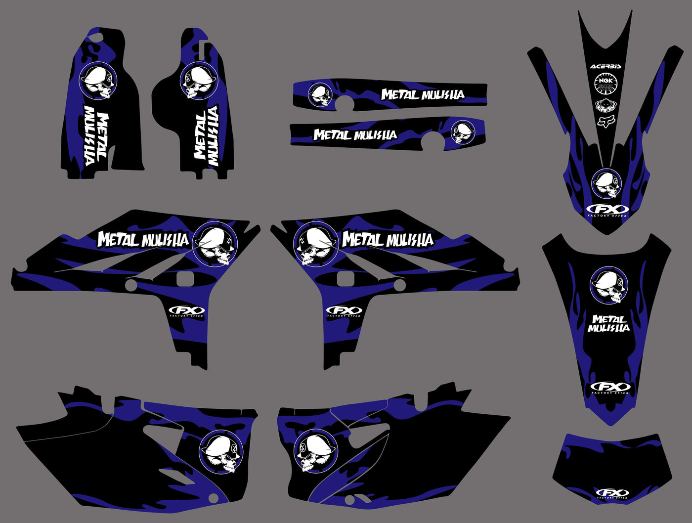 Kit Déco YAMAHA WRF 450 2012-2015 METAL MULISHA