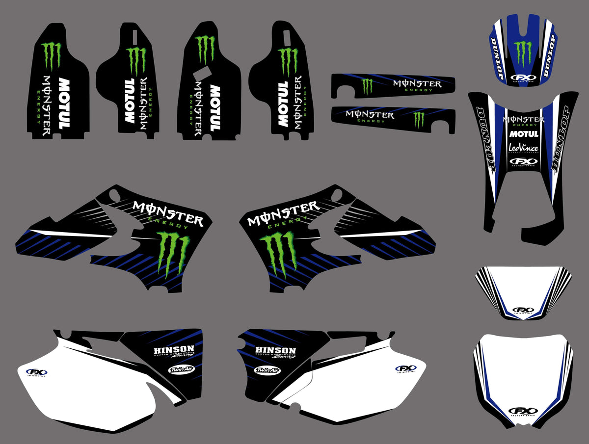 Dekorationsset YAMAHA WRF WR 250-450 2003-2006 - BLAUER MONSTER