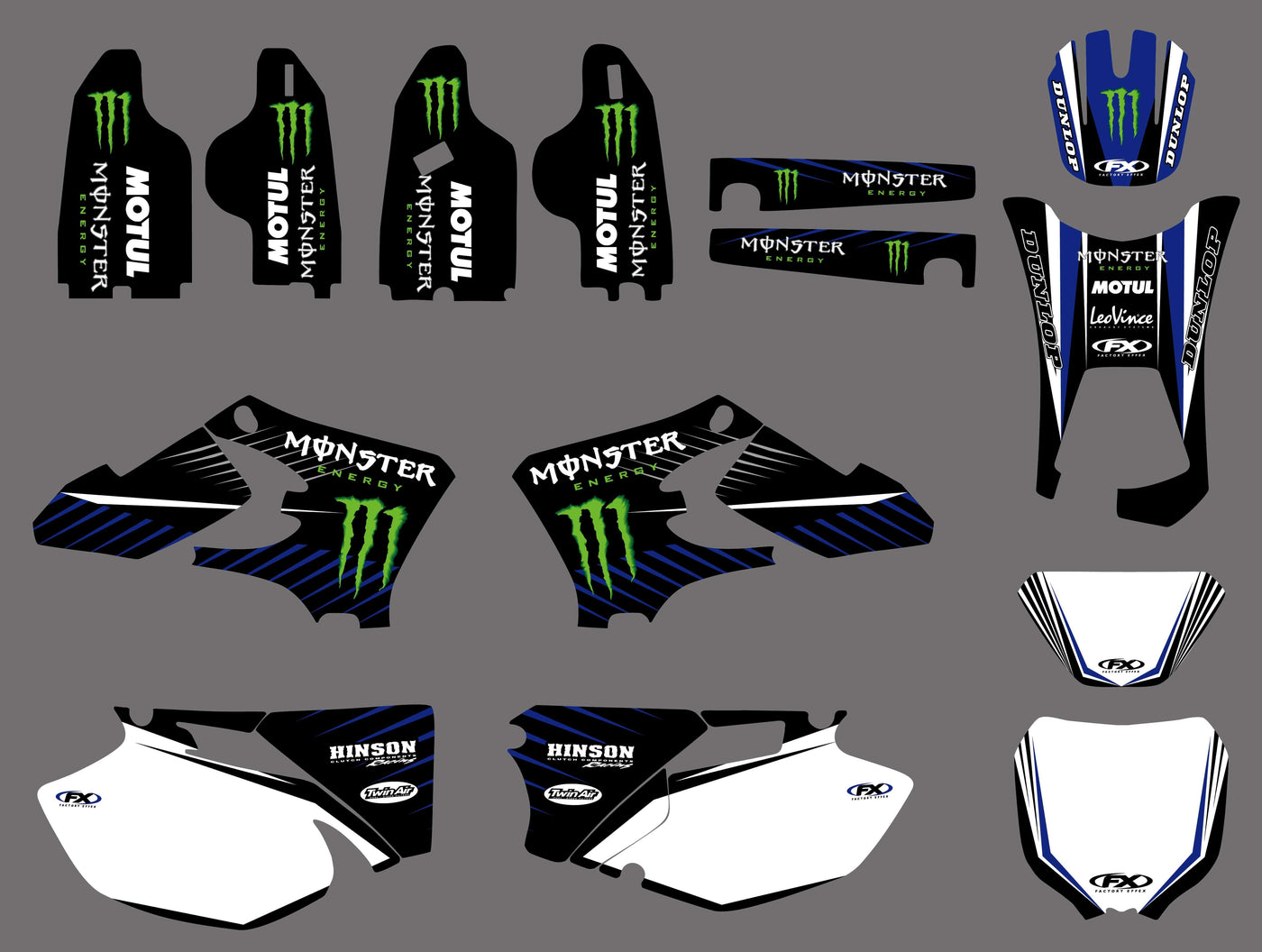 Kit Déco YAMAHA WRF WR 250-450 2003-2006 - BLUE MONSTER
