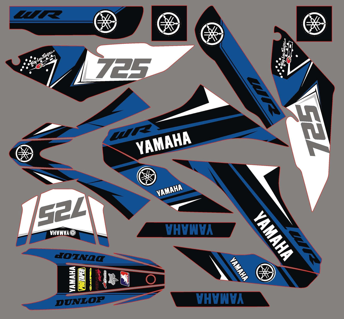 Kit Déco YAMAHA WRR WRX 125 - BLUE