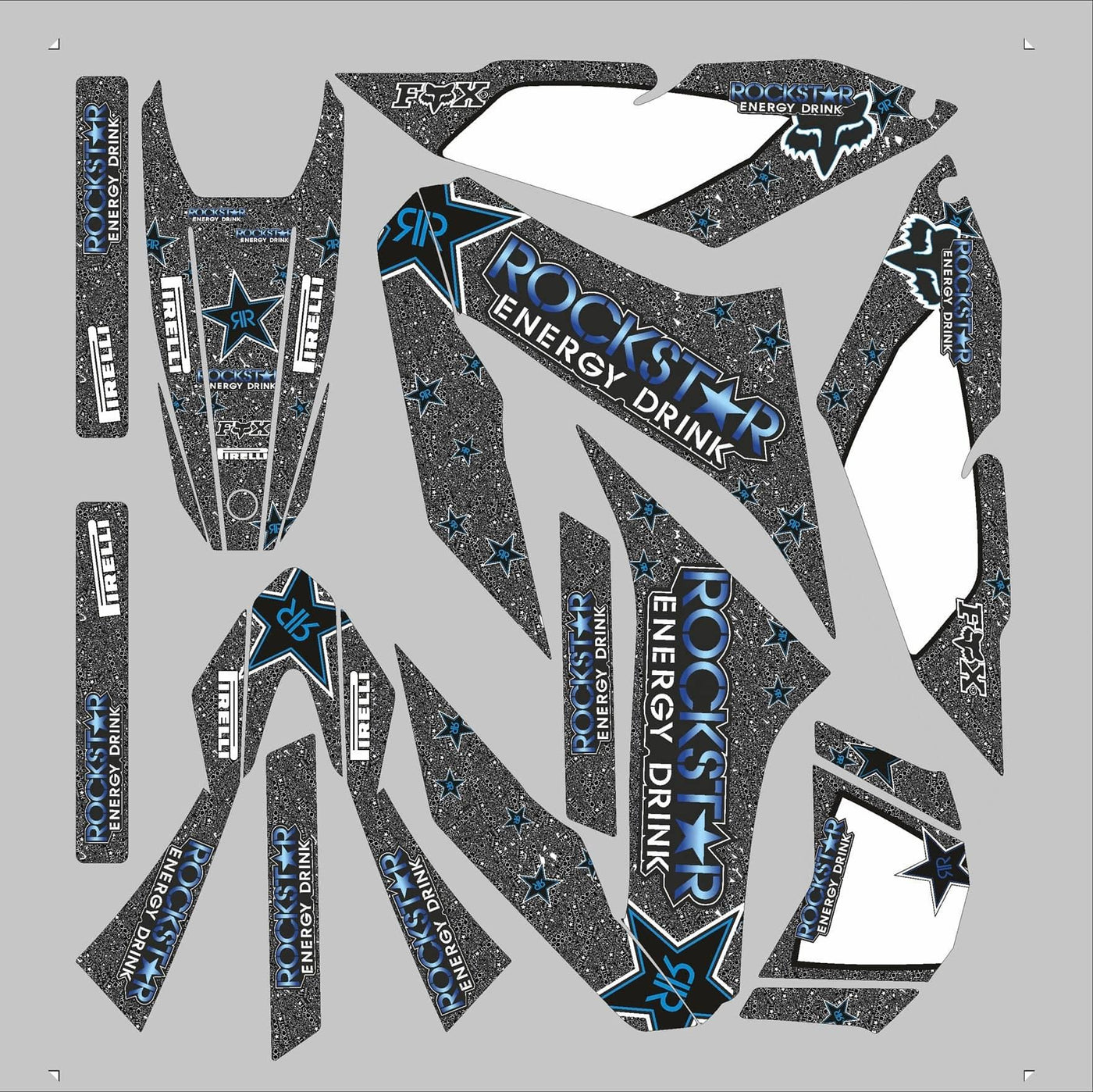 kit grafiche YAMAHA WRR WRX 125 - ROCKSTAR BLU